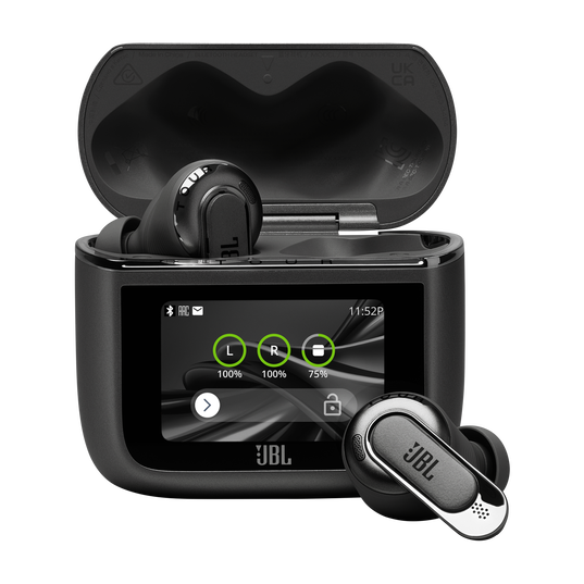 JBL Tour Pro 3 - Black - True Wireless Noise Cancelling earbuds with Smart Charging Case™ - Hero